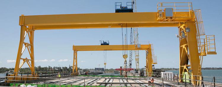 dBox turi Ikkita kiruvchi elektr trolleyli kran, 10T, 20T, 50T, Idoralar, SGS, ISO sertifikati Box Type Double Girder Electric Trolley Gantry Crane,10T,20T,50T,with CE,SGS,ISO Certified